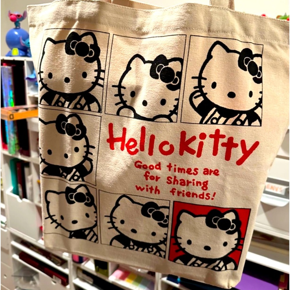 Hello Kitty Sanrio Cute Tote Bag, Shopping Bag, Kitchen Reusable Grocery